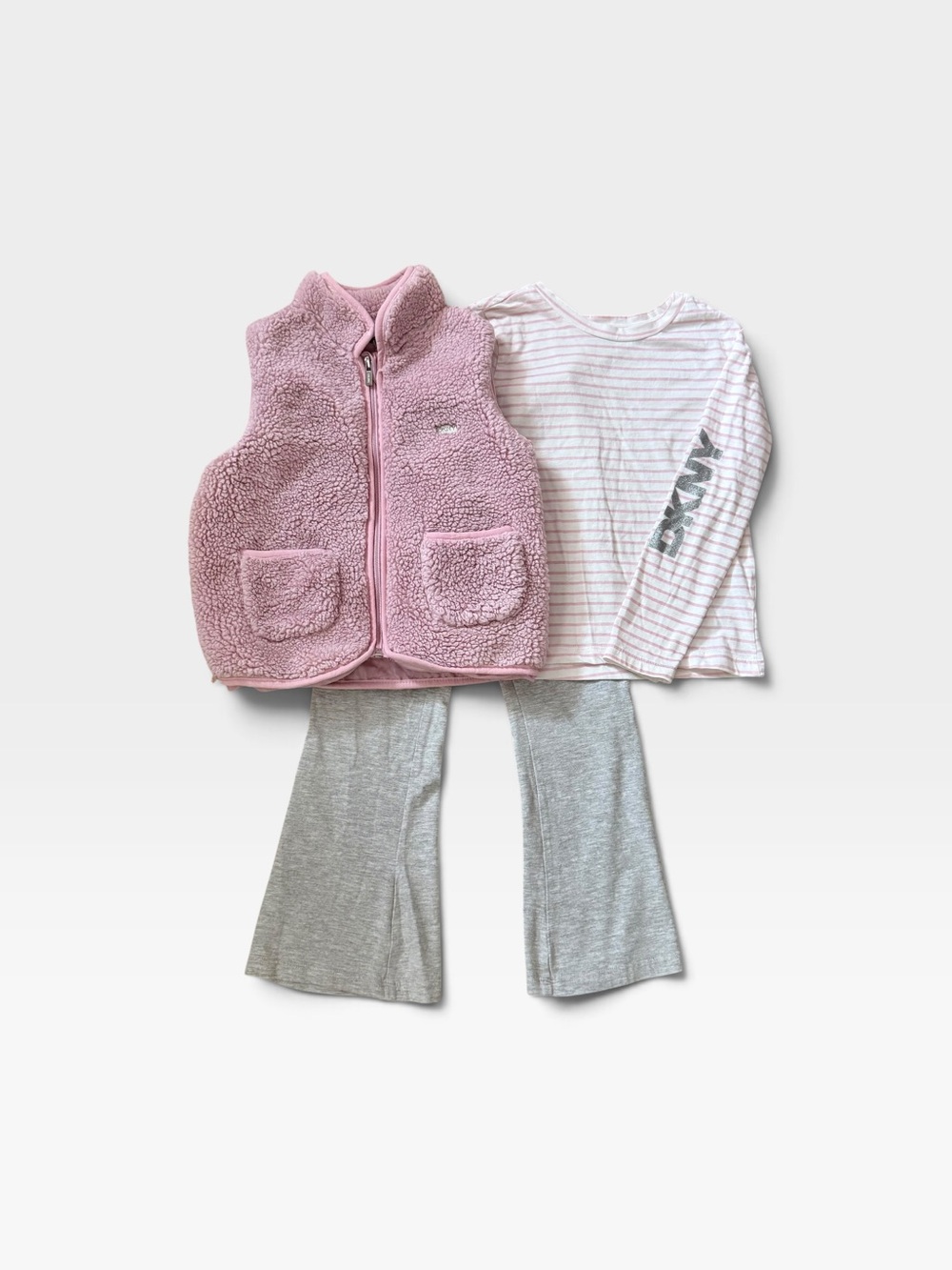 DKNY Sherpa Vest Outfit Set